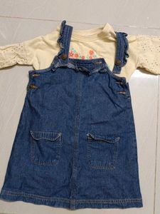 Cute Denim Dress Set