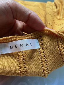 Mustard Button-Up Knit Top