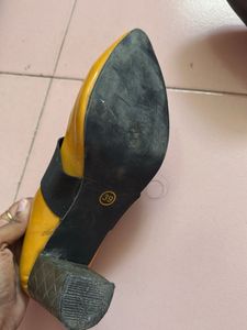 Yellow Patent Leather Heels