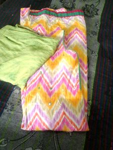 Multicolour Top With Dupatta