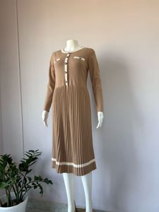 Beige Korean Sweater Dress