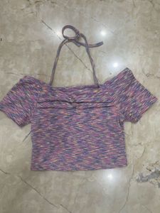 Ribbed Knit Halter Top