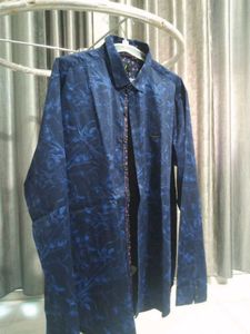 Stylish Blue Patterned Shirt