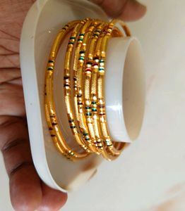 Golden Bangle Set (gold plated /gold covering )