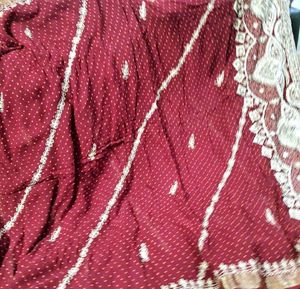 Embroidered Maroon Fabric