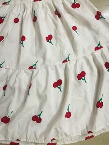 Cute Cherry Print Skirt