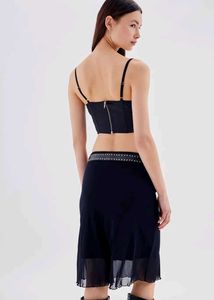 (Urbanic- Lexi Satin Black Corset Top)