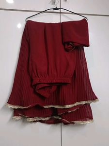 Pretty Maroon Sharara Dress👍