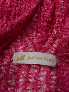 Pink crochet shrug