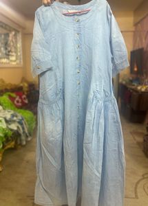Blue Denim Style Dress