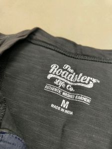 Zudio Dark Grey Slim Fit Jeans + Roadster Tshirt