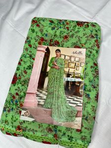 GEORGETTE FLORAL SAREES FOR WOMEN