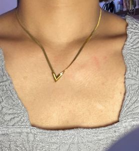 Gold V snake Necklace