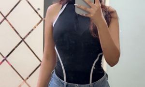 Chic Zip Up Black Fitted Top