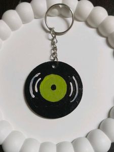 Handcrafted Record Keychain &amp; fridge magnet