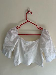 Pinteresty White Cotton Top