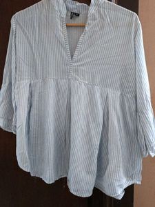 Blue and White Stripped Top
