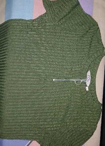 Olive Green Ribbed Top