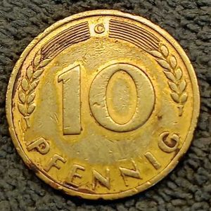 1950 Germany&#39;s 10 Pfennig Coin