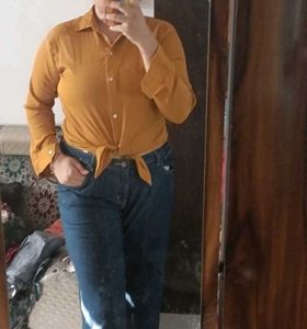 Mustard Clur Shirt For Women