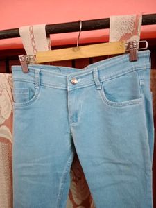 Light Blue Plain Jeans
