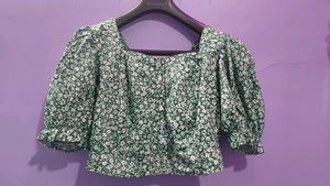 Floral Print Crop Top