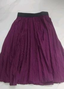 Purple Pleated Skirt