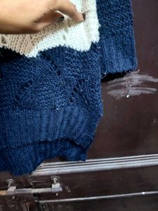 Women Wool Striped Cardigan