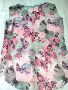 Butterfly Print Sleeveless Top