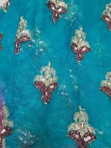 stone work saree Fabric net