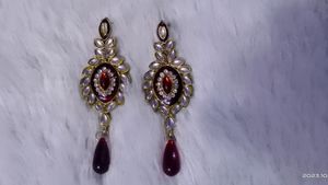 Heavy Long Dimond  Ear Rings