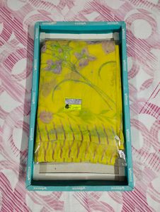 yellow colour vidhya saree