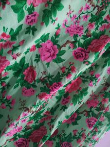 Floral Crop Top And Skirt