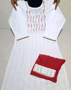 Afghani Kurta Pant Dupatta Set XL
