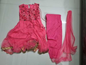 Pink Kurta Set - 8 to 9 yrs - Karigari brand