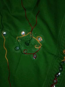Green Embroidery Work Dupattas