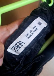 Black ZARA Cargo - Straight Fit Jeans