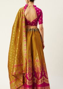 Mitera Mustard And Magenta Lehnga