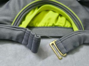 Athleta Gray &amp; Neon Yellow Sports Bra - M