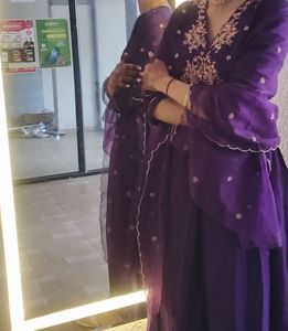 Purple Embroidered Salwar Kameez