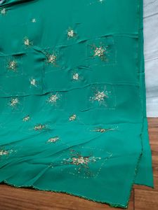 Green Embroidered Saree