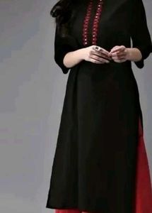 Combo of 2 Embroidered Black Kurta