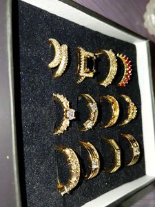 Assorted Gold and Rose Tone Ring Se