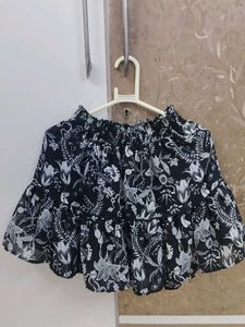 Floral Ruffle Mini Skirt