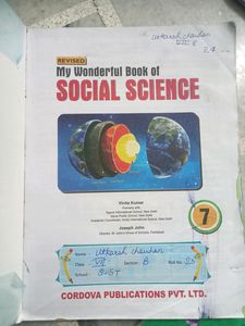 My Wonderful Book Of Social Science Class 7th