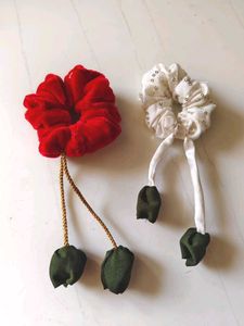 Cute Floral Scrunchies
