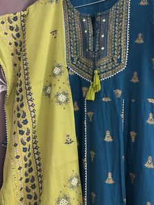 Embroidered Teal Anarkali Suit