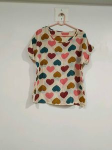 Heart Print Top💌