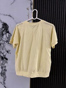 pastel Yellow T-shirt Top