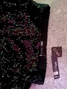 ZARA SEQUIN BLACK SHORTS FOR WOMEN